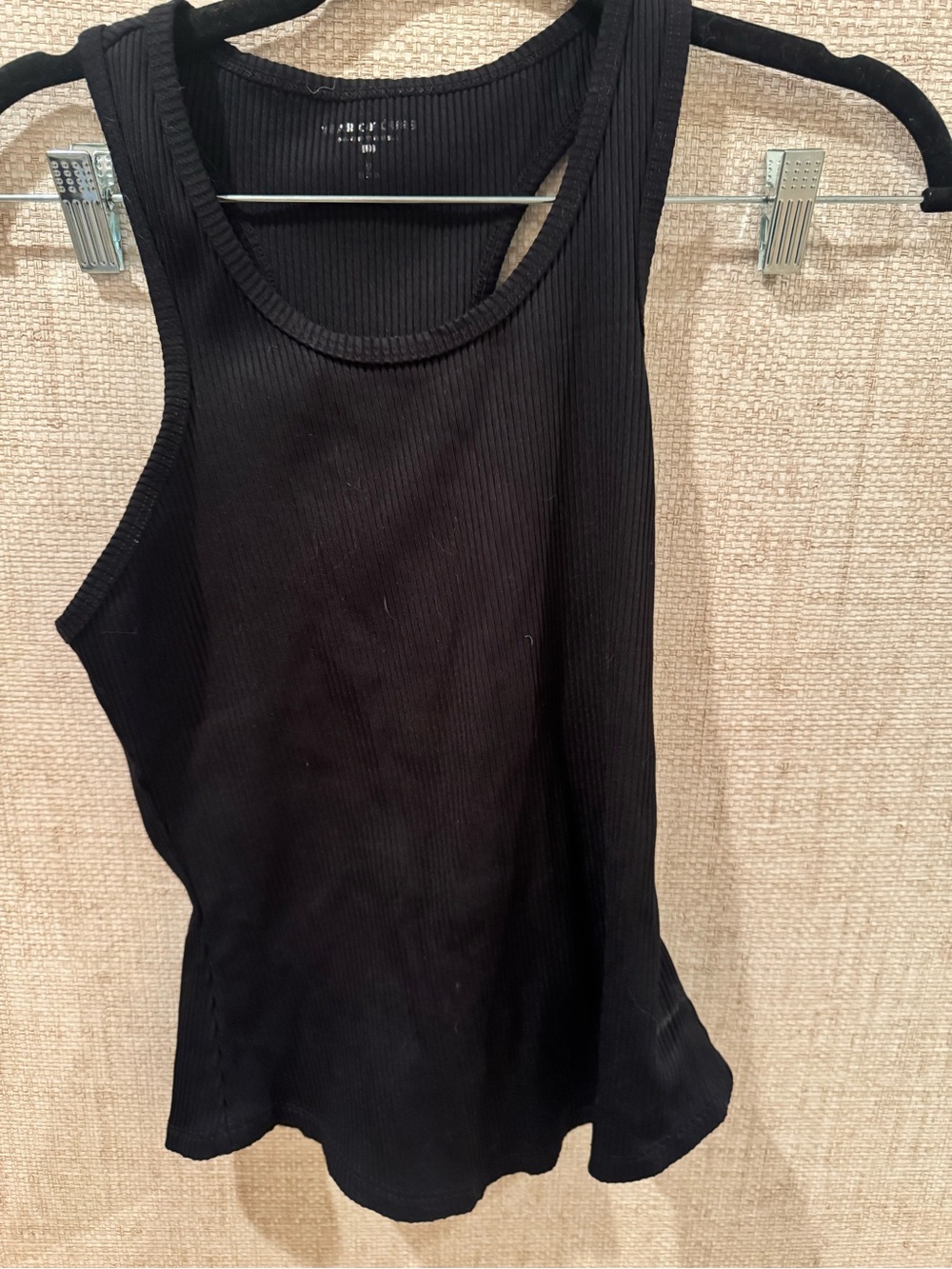 Year of Ours black ribbed tank top